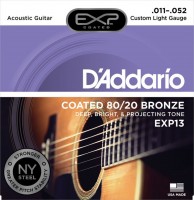 Купить струны DAddario EXP Coated 80/20 Bronze 11-52  по цене от 542 грн.