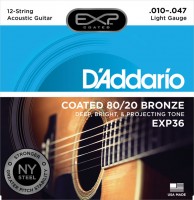 Купить струны DAddario EXP Coated 80/20 Bronze 12-String 10-47  по цене от 935 грн.