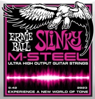 Купить струны Ernie Ball Slinky M-Steel 9-42: цена от 781 грн.