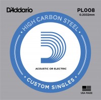 Купити струни DAddario Single Plain Steel 008  за ціною від 48 грн.