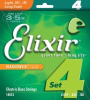 Купить струны Elixir Bass Nanoweb 45-100  по цене от 2294 грн.