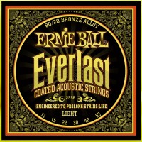 Купить струни Ernie Ball Everlast Coated 80/20 Bronze 11-52: цена от 1020 грн.