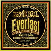 Купить струны Ernie Ball Everlast Coated 80/20 Bronze 10-50  по цене от 1020 грн.