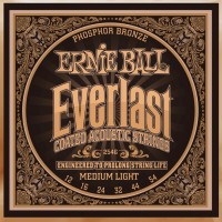 Купити струни Ernie Ball Everlast Coated Phosphor Bronze 12-54  за ціною від 838 грн.