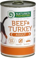 Купити корм для собак Natures Protection Adult Canned Beef/Turkey 0.4 kg  за ціною від 183 грн.