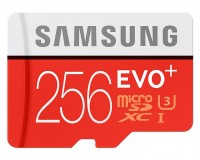 Купити карта пам'яті Samsung EVO Plus microSDXC UHS-I U3 (256Gb) за ціною від 3199 грн.