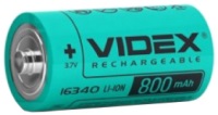 Купити акумулятор / батарейка Videx 1x16340 800 mAh  за ціною від 145 грн.
