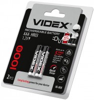 Купити акумулятор / батарейка Videx 2xAAA 1000 mAh  за ціною від 73 грн.