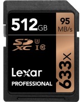 Купити карта пам'яті Lexar Professional 633x SDXC UHS-I U3 (512Gb) за ціною від 6985 грн.