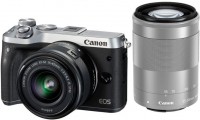 Купить фотоаппарат Canon EOS M6 kit 15-45 + 55-200: цена от 22000 грн.