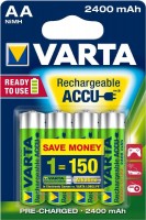 Купити акумулятор / батарейка Varta Rechargeable Accu 4xAA 2400 mAh  за ціною від 664 грн.