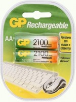Купить аккумулятор / батарейка GP Rechargeable 2xAA 2100 mAh  по цене от 400 грн.