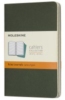 Купити блокнот Moleskine Set of 3 Ruled Cahier Journals Pocket Green  за ціною від 395 грн.