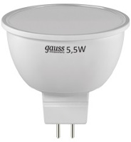 Купити лампочка Gauss LED ELEMENTARY MR16 5.5W 2700K GU5.3 13516  за ціною від 50 грн.