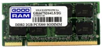 Купить оперативная память GOODRAM DDR2 SO-DIMM (GR800S264L6/2G) по цене от 511 грн.