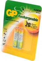 Купити акумулятор / батарейка GP Rechargeable 2xAAA 1000 mAh  за ціною від 430 грн.