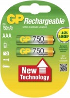Купить акумулятор / батарейка GP Rechargeable 2xAAA 750 mAh: цена от 219 грн.