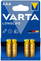 Купить акумулятор / батарейка Varta Longlife 4xAAA: цена от 81 грн.