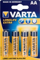 Купити акумулятор / батарейка Varta Longlife Extra 4xAA  за ціною від 100 грн.