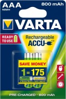 Купити акумулятор / батарейка Varta Rechargeable Accu 2xAAA 800 mAh  за ціною від 276 грн.