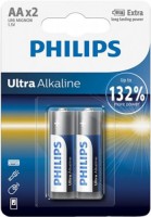 Купити акумулятор / батарейка Philips Ultra Alkaline 2xAA  за ціною від 53 грн.