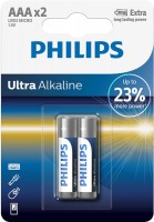 Купити акумулятор / батарейка Philips Ultra Alkaline 2xAAA  за ціною від 58 грн.