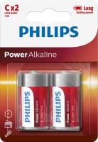 Купить аккумулятор / батарейка Philips Power Alkaline 2xC  по цене от 135 грн.