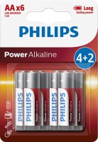 Купить аккумулятор / батарейка Philips Power Alkaline 6xAA: цена от 179 грн.