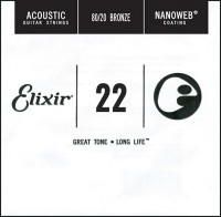 Купити струни Elixir Acoustic Nanoweb 80/20 Bronze Single 22  за ціною від 225 грн.