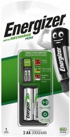 Купить зарядка для акумуляторної батарейки Energizer Mini Charger + 2xAA 2000 mAh: цена от 981 грн.