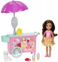 Купити лялька Barbie Club Chelsea and Ice Cream Cart FDB33  за ціною від 650 грн.