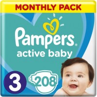 Купити підгузки Pampers Active Baby 3 (/ 208 pcs) за ціною від 1699 грн.