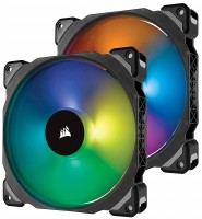 Купить система охолодження Corsair ML140 PRO RGB Twin Fan Lighting Node PRO: цена от 4054 грн.
