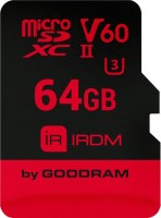 Купить карта памяти GOODRAM microSD IRDM V60 UHS II U3 (microSDXC IRDM V60 UHS II U3 64Gb) по цене от 1671 грн.