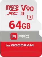 Купить карта памяти GOODRAM microSD IRDM Pro V90 UHS II U3 (microSDXC IRDM Pro V90 UHS II U3 64Gb) по цене от 2080 грн.