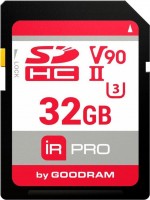 Купити карта пам'яті GOODRAM SD IRDM Pro V90 UHS II U3 (SDHC IRDM Pro V90 UHS II U3 32Gb) за ціною від 2828 грн.