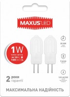 Купить лампочка Maxus 2-LED-205 1W 3000K G4 12V 2pcs  по цене от 56 грн.