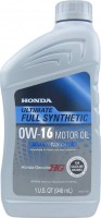 Купить моторное масло Honda Ultimate Full Synthetic 0W-16 1L  по цене от 420 грн.