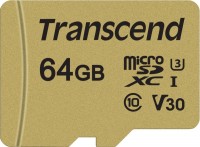 Купити карта пам'яті Transcend microSD 500S (microSDXC 500S 64Gb) за ціною від 1223 грн.
