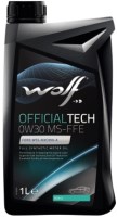 Купити моторне мастило WOLF Officialtech 0W-30 MS-FFE 1L  за ціною від 412 грн.