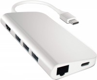 Купити кардридер / USB-хаб Satechi Type-C Multi-Port Adapter 4K with Ethernet  за ціною від 3499 грн.