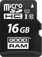 Купити карта пам'яті GOODRAM microSD 100 Mb/s Class 10 (microSDHC 100 Mb/s Class 10 16Gb) за ціною від 105 грн.