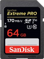 Купить карта памяти SanDisk Extreme Pro V30 SDXC UHS-I U3 (64Gb) по цене от 13843 грн.