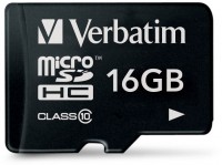 Купить карта памяти Verbatim microSDHC Class 10 (16Gb) по цене от 243 грн.