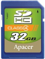 Купити карта пам'яті Apacer SDHC Class 4 (32Gb) за ціною від 199 грн.