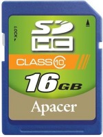 Купити карта пам'яті Apacer SDHC Class 10 (16Gb) за ціною від 199 грн.