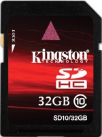 Купити карта пам'яті Kingston SDHC Class 10 (32Gb) за ціною від 608 грн.