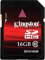 Купити карта пам'яті Kingston SDHC Class 10 (16Gb) за ціною від 499 грн.