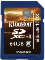 Купити карта пам'яті Kingston SDXC Class 6 (64Gb) за ціною від 2106 грн.