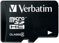 Купити карта пам'яті Verbatim microSDHC Class 4 за ціною від 260 грн.